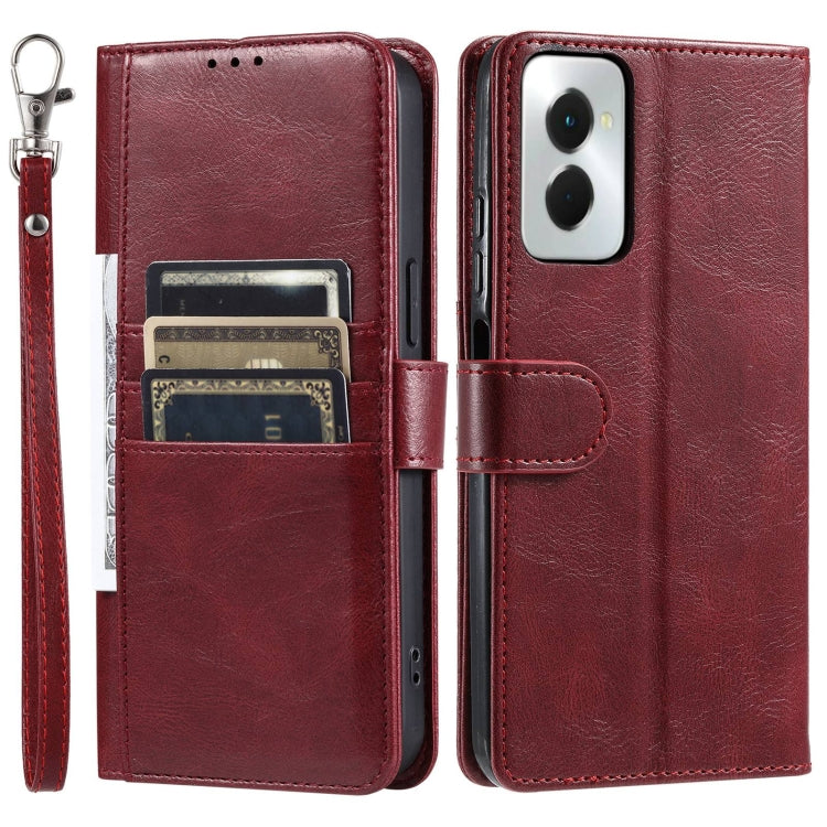 For Motorola Moto G Power 2024 Simple 6-Card Wallet Leather Phone Case(Wine Red) by buy2fix