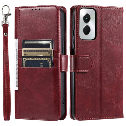 For Motorola Moto G Power 2024 Simple 6-Card Wallet Leather Phone Case(Wine Red) by buy2fix