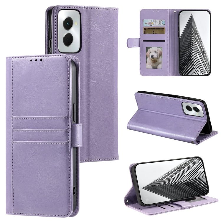 For Motorola Moto G Power 2024 Simple 6-Card Wallet Leather Phone Case(Purple) by buy2fix
