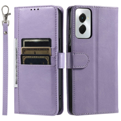 For Motorola Moto G Power 2024 Simple 6-Card Wallet Leather Phone Case(Purple) by buy2fix