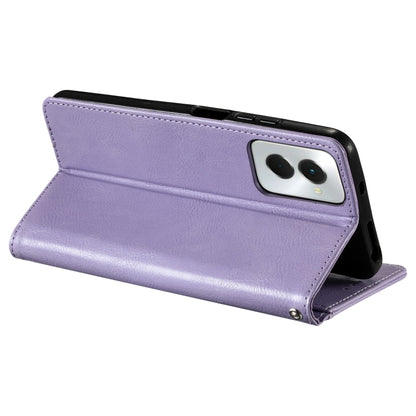 For Motorola Moto G Power 2024 Simple 6-Card Wallet Leather Phone Case(Purple) by buy2fix
