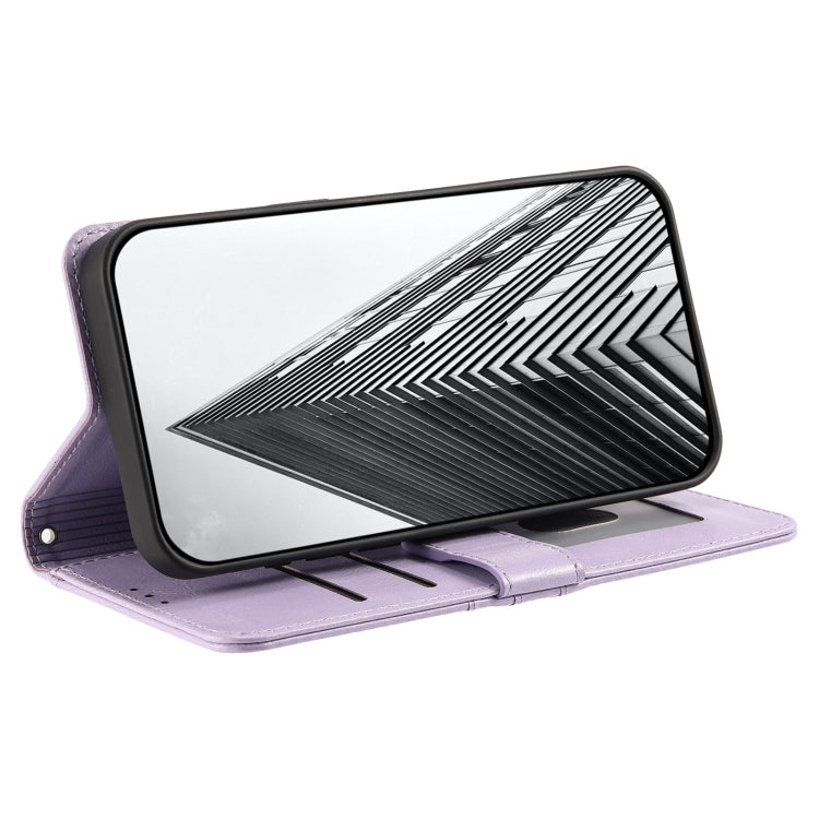 For Motorola Moto G Power 2024 Simple 6-Card Wallet Leather Phone Case(Purple) by buy2fix