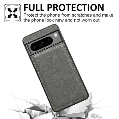 For Google Pixel 9 Pro XL Cowhide Texture Back Cover Phone Case(Grey) by buy2fix