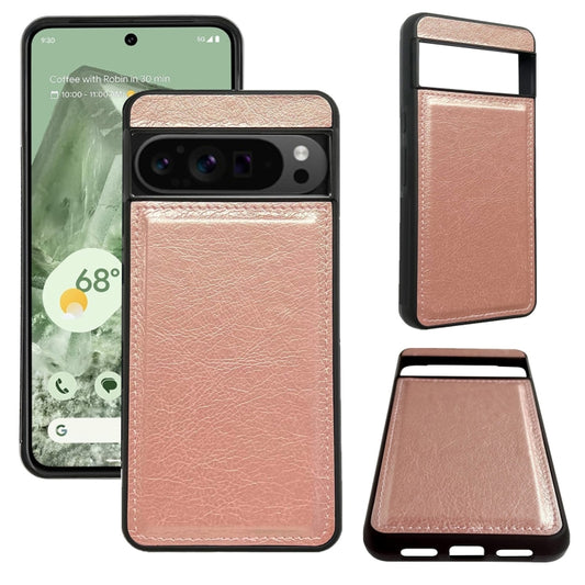 For Google Pixel 9 Pro XL Cowhide Texture Back Cover Phone Case(Rose Gold) by buy2fix