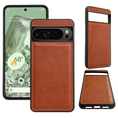 For Google Pixel 9 Pro XL Cowhide Texture Back Cover Phone Case(Brown) by buy2fix
