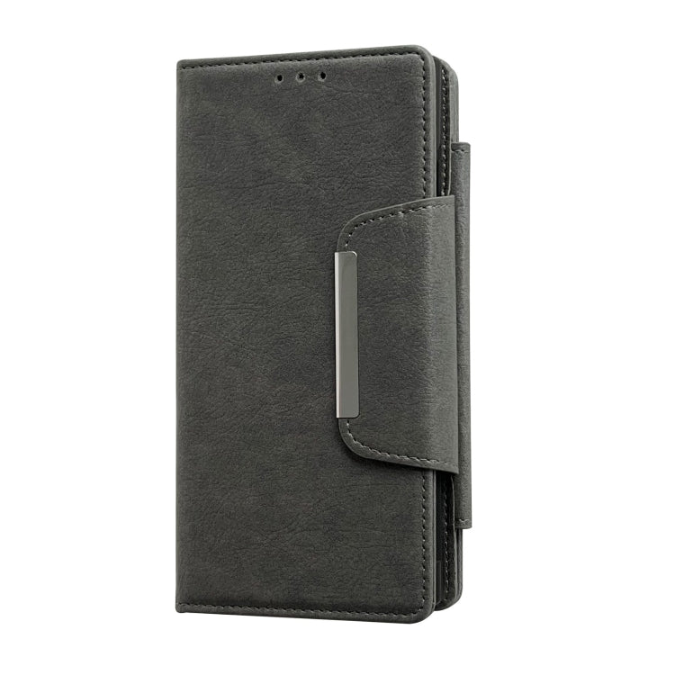 For Google Pixel 9 Pro XL Multifunctional 7-Card Wallet Leather Phone Case(Grey) by buy2fix