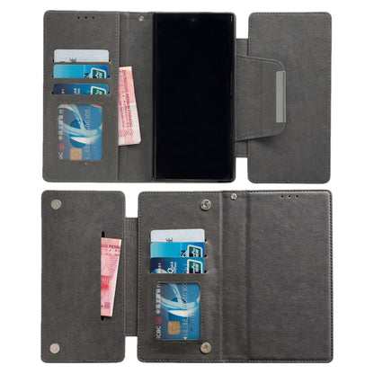 For Google Pixel 9 Pro XL Multifunctional 7-Card Wallet Leather Phone Case(Grey) by buy2fix