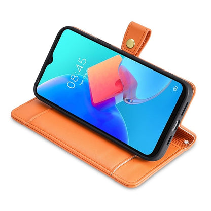 For Motorola Moto G Play 4G 2024 Sheep Texture Cross-body Zipper Wallet Leather Phone Case(Orange) by buy2fix