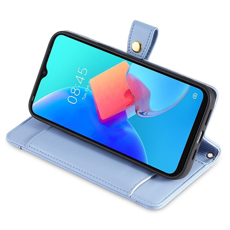 For Motorola Moto G Play 4G 2024 Sheep Texture Cross-body Zipper Wallet Leather Phone Case(Blue) by buy2fix