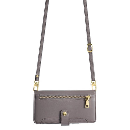 For Motorola Moto G Play 4G 2024 Sheep Texture Cross-body Zipper Wallet Leather Phone Case(Grey) by buy2fix