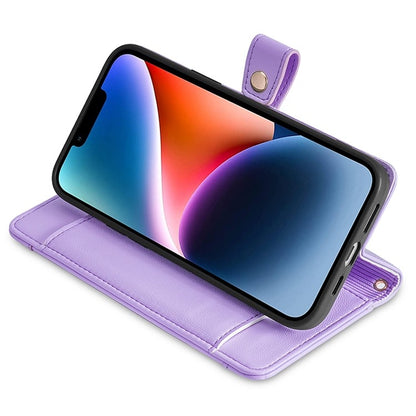 For Motorola Moto G Play 4G 2024 Sheep Texture Cross-body Zipper Wallet Leather Phone Case(Purple) by buy2fix