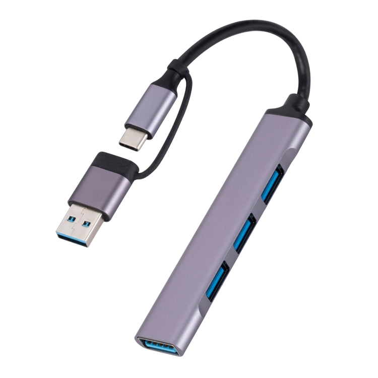 809-A 6 in 1 USB+Type-C to USB Multifunctional Docking Station HUB Adapter by buy2fix