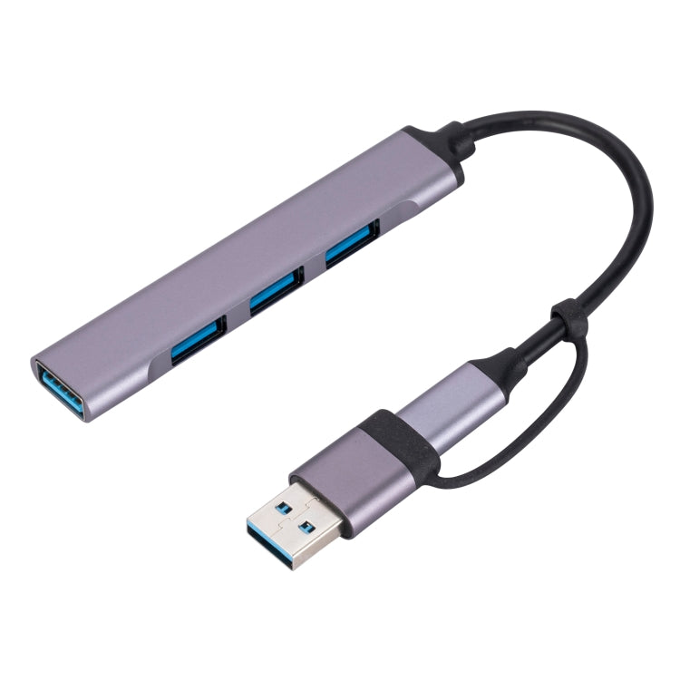 809-A 6 in 1 USB+Type-C to USB Multifunctional Docking Station HUB Adapter by buy2fix