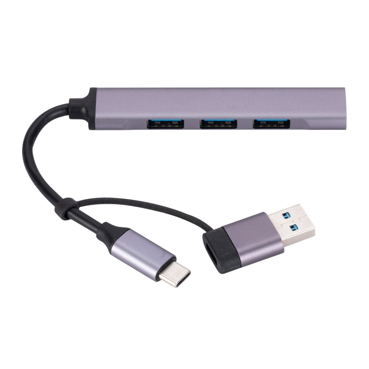 809-A 6 in 1 USB+Type-C to USB Multifunctional Docking Station HUB Adapter by buy2fix