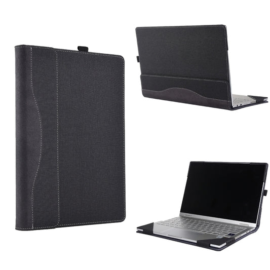 For Microsoft Surface Book 3 / 2 / 1 13.5 inch Cloth Texture Laptop Leather Case With Stand Function(Black) by buy2fix