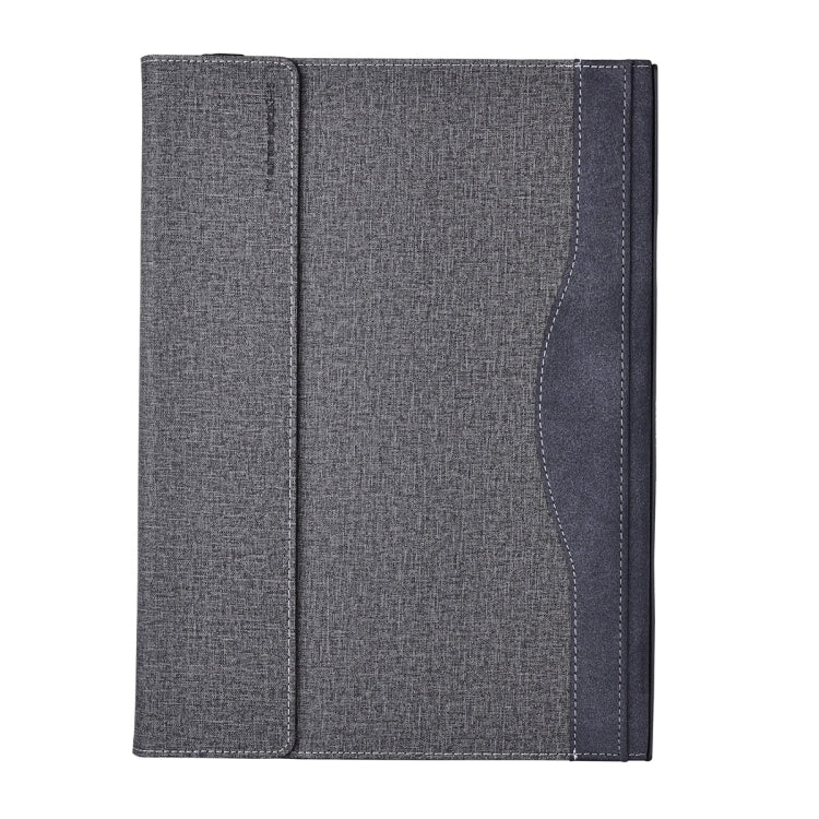 For Microsoft Surface Laptop 6 15 inch Cloth Texture Laptop Leather Protective Case(Space Ash) - Others by buy2fix | Online Shopping UK | buy2fix