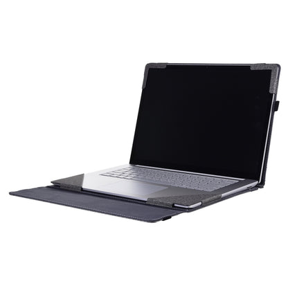 For Microsoft Surface Laptop 6 15 inch Cloth Texture Laptop Leather Protective Case(Space Ash) - Others by buy2fix | Online Shopping UK | buy2fix