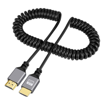 HDMI Type-A to HDMI Type-A HDMI OD4.0 Spring Cable, Length: 0.5m~2.4m(Grey Shell) by buy2fix
