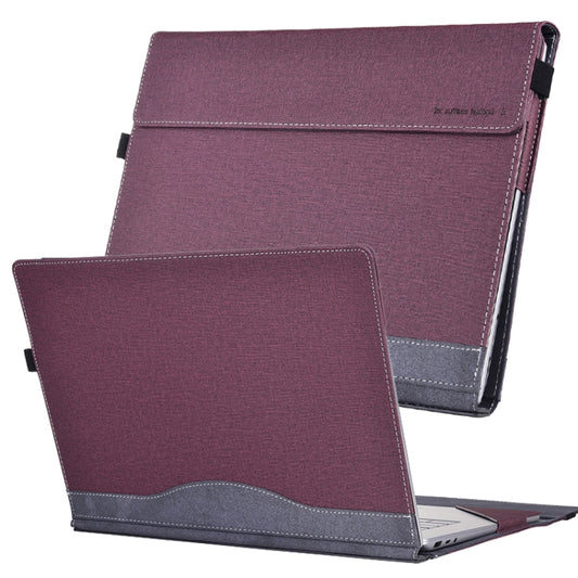 For Lenovo ThinkPad X1 Carbon Gen 10 Cloth Texture Laptop Leather Protective Case(Wine Red) by buy2fix