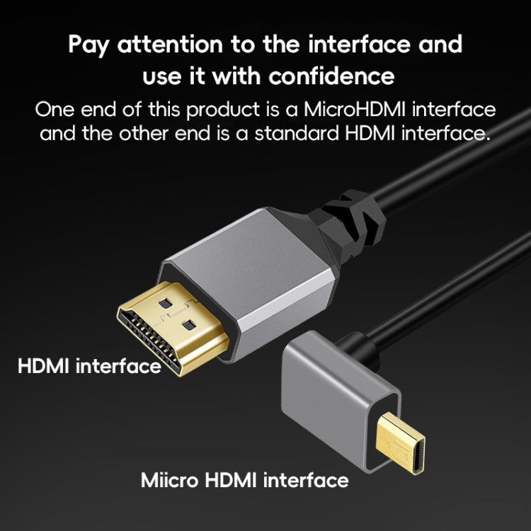 HDTV to Micro HDTV Elbow Head Spring Cable for DSLR Camera(Grey Shell) by buy2fix