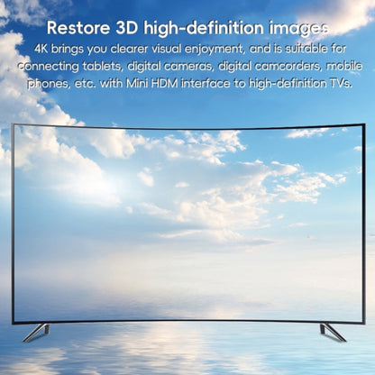 Mini HDTV to HDTV Right Angle Head HD Video Data Adapter Cable for DSLR Camera(Left Elbow) by buy2fix