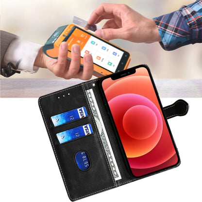 For Motorola Moto G Play 4G 2024 Skin Feel Magnetic Buckle Leather Phone Case(Black) by buy2fix