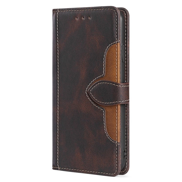 For Motorola Edge 5G 2024 Skin Feel Magnetic Buckle Leather Phone Case(Brown) by buy2fix