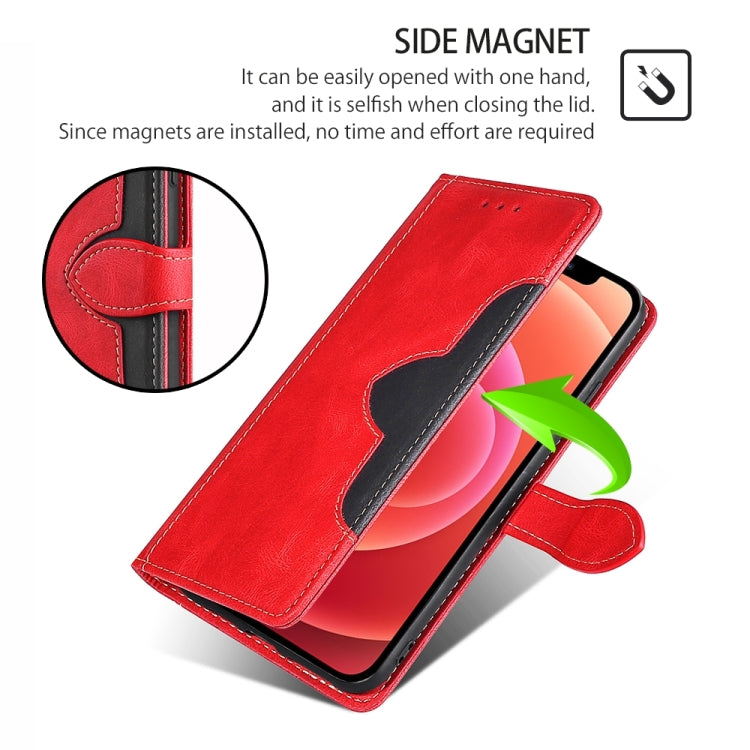 For Motorola Edge 5G 2024 Skin Feel Magnetic Buckle Leather Phone Case(Red) by buy2fix
