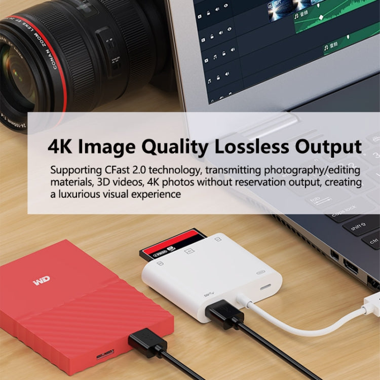 7 in 1 USB 3.0 + 8 Pin Interface Multi-function OTG Card Reader(White) by buy2fix