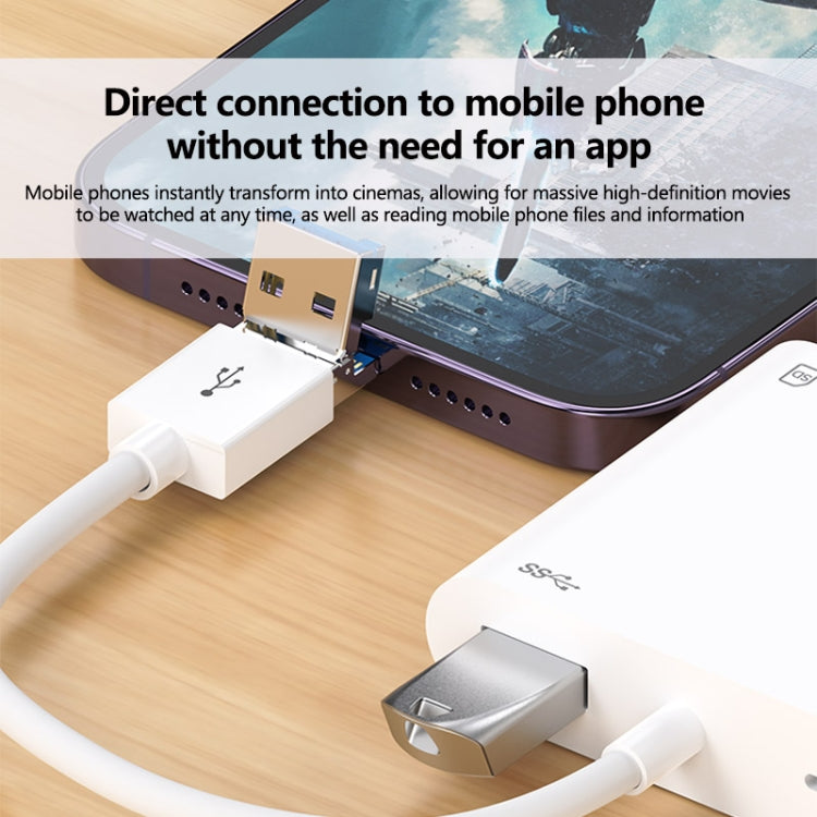 7 in 1 USB 3.0 + 8 Pin Interface Multi-function OTG Card Reader(White) by buy2fix