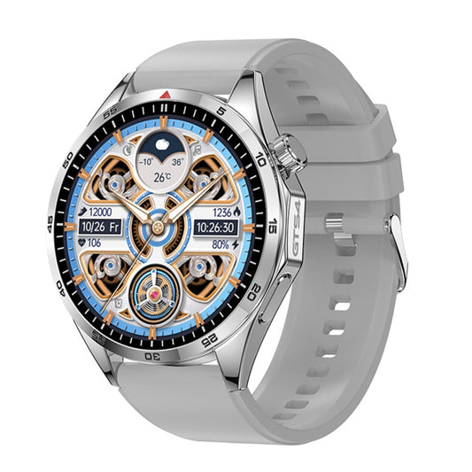 GTS4/LT09 1.5 inch IP67 Fitness Wellness Smart Watch Support Bluetooth Call / Sleep / Blood Oxygen / Heart Rate Health Monitor, Silicone Strap(Silver) by buy2fix