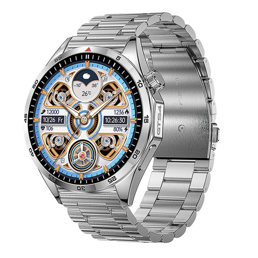 GTS4/LT09 1.5 inch IP67 Fitness Wellness Smart Watch Support Bluetooth Call / Sleep / Blood Oxygen / Heart Rate Health Monitor, Steel Strap(Silver) by buy2fix