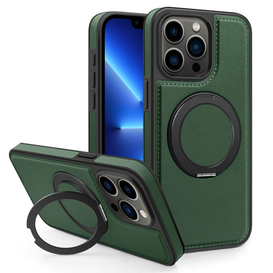 For iPhone 13 Pro Yashi 360 Degree Rotating MagSafe Bracket Phone Case(Dark Green) - iPhone 13 Pro Cases by buy2fix | Online Shopping UK | buy2fix