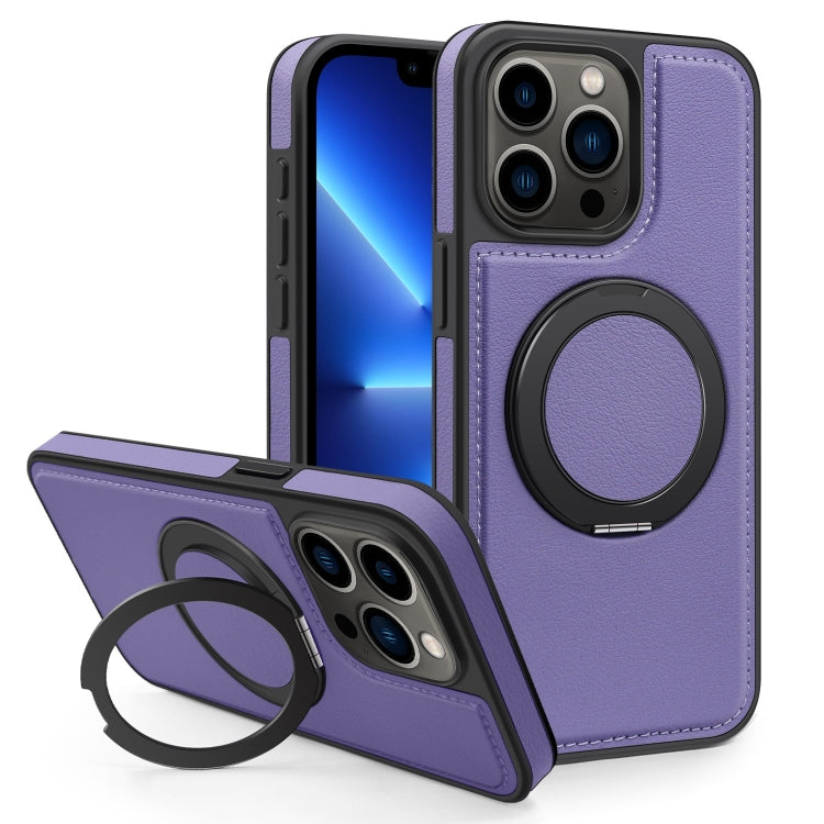 For iPhone 13 Pro Yashi 360 Degree Rotating MagSafe Bracket Phone Case(Purple) - iPhone 13 Pro Cases by buy2fix | Online Shopping UK | buy2fix