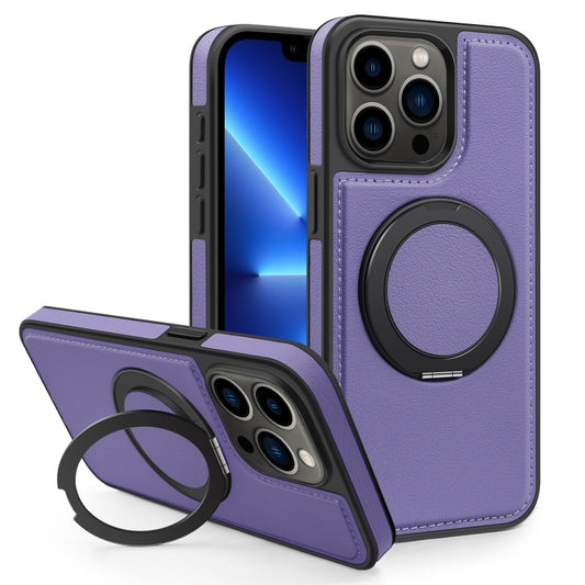 For iPhone 13 Pro Yashi 360 Degree Rotating MagSafe Bracket Phone Case(Purple) - iPhone 13 Pro Cases by buy2fix | Online Shopping UK | buy2fix
