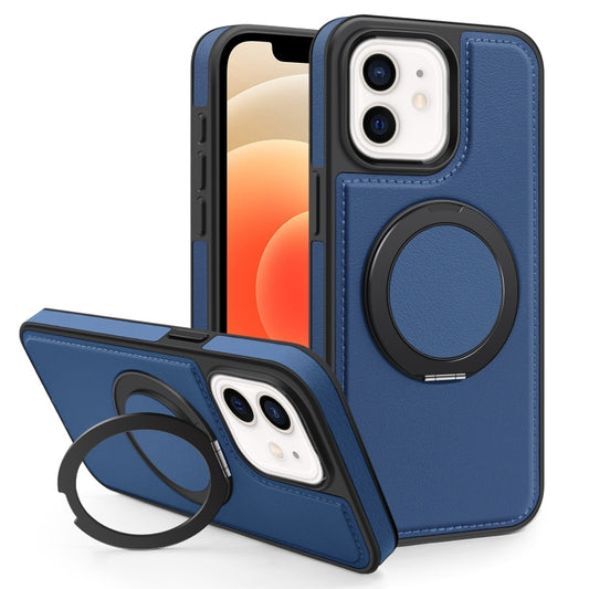 For iPhone 12 Yashi 360 Degree Rotating MagSafe Bracket Phone Case(Blue) - iPhone 12 / 12 Pro Cases by buy2fix | Online Shopping UK | buy2fix