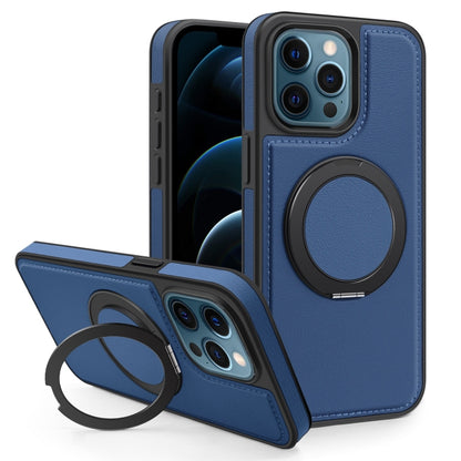 For iPhone 12 Pro Max Yashi 360 Degree Rotating MagSafe Bracket Phone Case(Blue) - iPhone 12 Pro Max Cases by buy2fix | Online Shopping UK | buy2fix