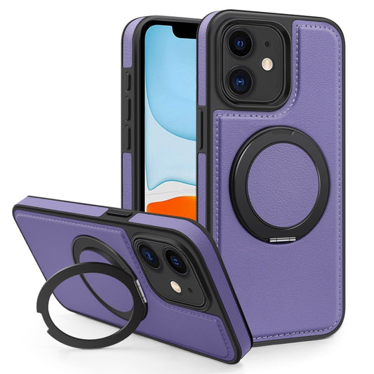 For iPhone 11 Yashi 360 Degree Rotating MagSafe Bracket Phone Case(Purple) - iPhone 11 Cases by buy2fix | Online Shopping UK | buy2fix