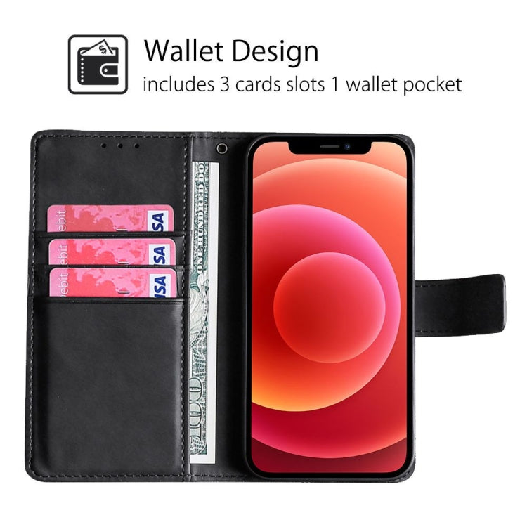 For Motorola Moto G Play 4G 2024 Skin Feel Crocodile Magnetic Clasp Leather Phone Case(Black) by buy2fix