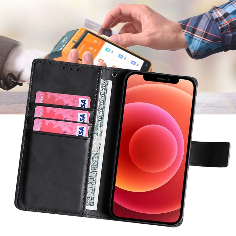 For Motorola Moto G Play 4G 2024 Skin Feel Crocodile Magnetic Clasp Leather Phone Case(Black) by buy2fix