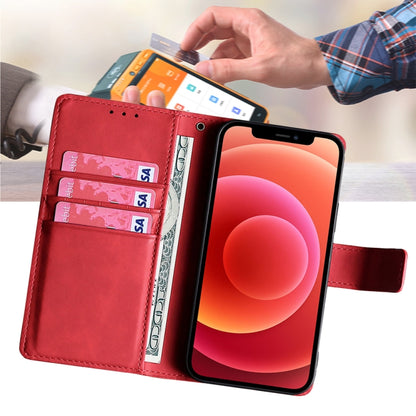 For Motorola Moto G Play 4G 2024 Skin Feel Crocodile Magnetic Clasp Leather Phone Case(Red) by buy2fix