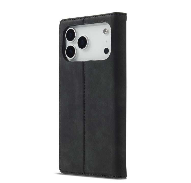 For iPhone 17 Pro LC.IMEEKE Strong Magnetism Microfiber Leather Phone Case(Black) - iPhone 17 Pro Cases by LC.IMEEKE | Online Shopping UK | buy2fix