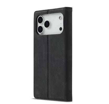 For iPhone 17 Pro LC.IMEEKE Strong Magnetism Microfiber Leather Phone Case(Black) - iPhone 17 Pro Cases by LC.IMEEKE | Online Shopping UK | buy2fix