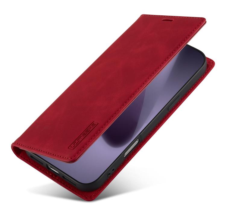 For iPhone 17 Pro LC.IMEEKE Strong Magnetism Microfiber Leather Phone Case(Red) - iPhone 17 Pro Cases by LC.IMEEKE | Online Shopping UK | buy2fix