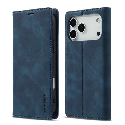 For iPhone 17 Pro LC.IMEEKE Strong Magnetism Microfiber Leather Phone Case(Blue) - iPhone 17 Pro Cases by LC.IMEEKE | Online Shopping UK | buy2fix