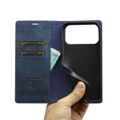 For iPhone 17 Pro LC.IMEEKE Strong Magnetism Microfiber Leather Phone Case(Blue) - iPhone 17 Pro Cases by LC.IMEEKE | Online Shopping UK | buy2fix
