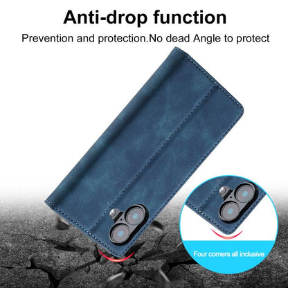 For iPhone 17 LC.IMEEKE Strong Magnetism Microfiber Leather Phone Case(Blue) - iPhone 17 Cases by LC.IMEEKE | Online Shopping UK | buy2fix