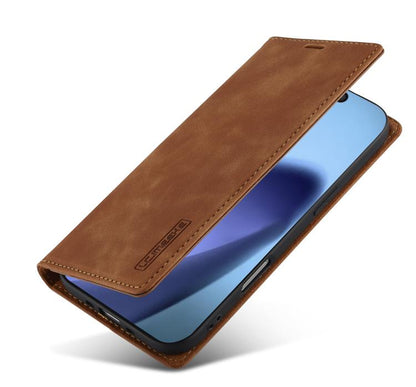 For iPhone 17 Air LC.IMEEKE Strong Magnetism Microfiber Leather Phone Case(Brown) - iPhone 17 Air Cases by LC.IMEEKE | Online Shopping UK | buy2fix