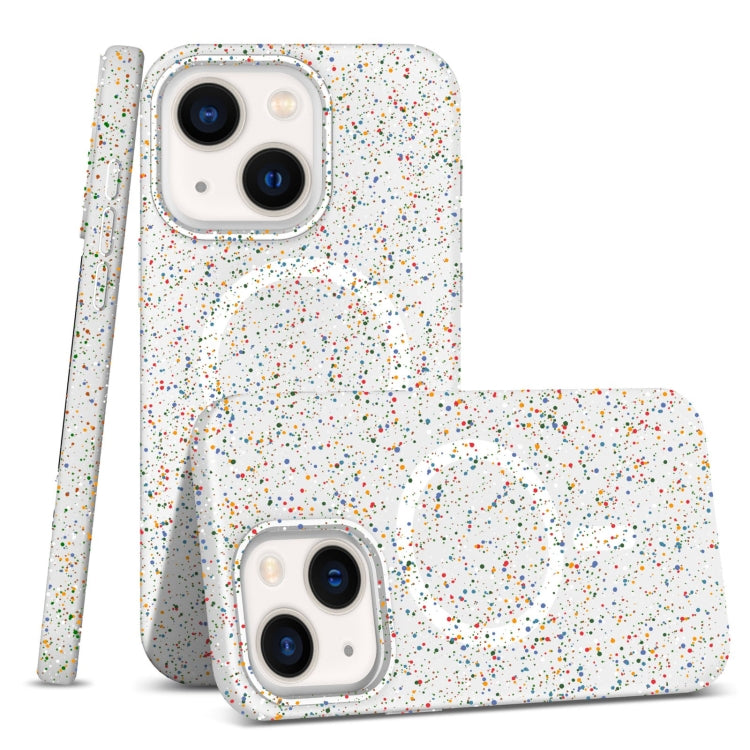 For iPhone 14 Colorful Frosted Magsafe PC Hybrid TPU Phone Case(White) by buy2fix