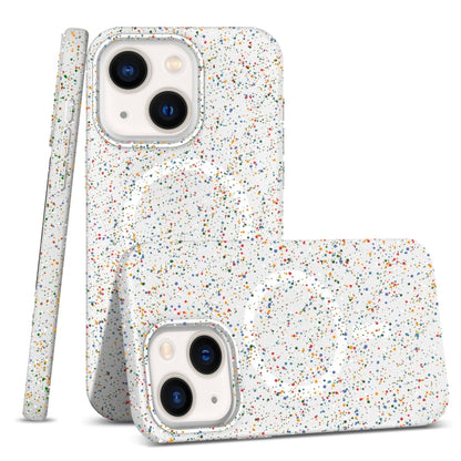 For iPhone 14 Colorful Frosted Magsafe PC Hybrid TPU Phone Case(White) by buy2fix
